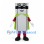 Cabinet Superhero Mascot Costume in Silver with Green Cape and Eye Mask