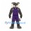 Wolf Mascot Costume in Gray with Purple Sports Uniform