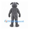 Dog Mascot Costume in Gray with White Belly and Floppy Ears