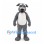 Dog Mascot Costume in Gray with White Belly and Floppy Ears