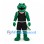 Crocodile Mascot Costume in Green with Black Sports Uniform