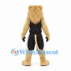 Lion Mascot Costume in Cream with Long Mane and Black Sports Uniform