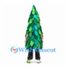 Christmas Tree Mascot Costume with Green Layered Leaves and Long Nose