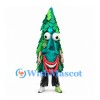 Christmas Tree Mascot Costume with Green Layered Leaves and Long Nose