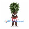 Tree Mascot Costume with Brown Trunk and Full Green Leaf Canopy