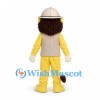 Lion Mascot Costume in Yellow with Safari Vest and Pith Helmet
