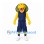 Cobra Mascot Costume in Yellow with Navy Sports Uniform