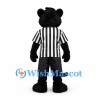Panther Mascot Costume in Black with Referee Shirt