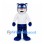 Tiger Mascot Costume in Blue and Black with White Shirt