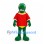 Turtle Mascot Costume in Green with Red Shirt and Brown Shell