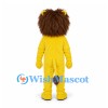 Lion Mascot Costume in Yellow with Brown Mane and Round Face