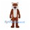 Fox Mascot Costume in Rust Brown with White Chest and Tail Tip