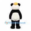 Panda Mascot Costume in Black and White with Yellow Cap