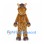 Horse Mascot Costume in Tan with Shaggy Blue and Gold Mane