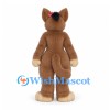 Cat Mascot Costume in Brown with Cream Belly and Pink Bow
