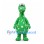 Dinosaur Mascot Costume in Green with Cream Spots and Long Neck