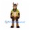 Donkey Mascot Costume in Brown with Yellow Tropical Shirt