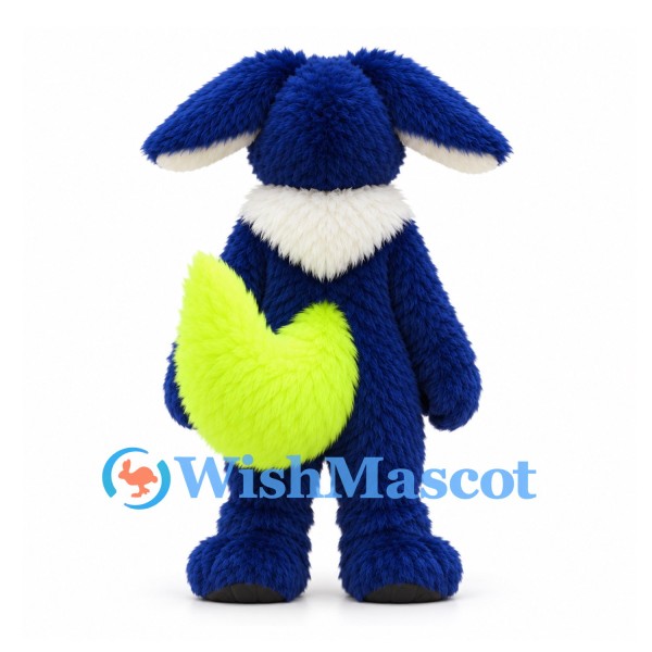 Fantasy Animal Mascot Costume in Navy with Lime Belly and Long Ears