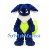 Fantasy Animal Mascot Costume in Navy with Lime Belly and Long Ears