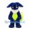 Fantasy Animal Mascot Costume in Navy with Lime Belly and Long Ears
