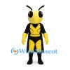 Bee Superhero Mascot Costume in Yellow and Black with Cape and Wings