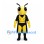 Bee Superhero Mascot Costume in Yellow and Black with Cape and Wings