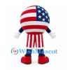Ball Mascot Costume with American Flag Pattern and Striped Shorts