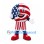 Ball Mascot Costume with American Flag Pattern and Striped Shorts