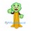 Tree Mascot Costume with Yellow Trunk and Green Leaf Canopy