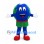 Earth Mascot Costume in Blue and Green with Green Shorts