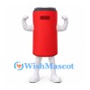 Mailbox Mascot Costume in Red with Black Top and White Sleeves