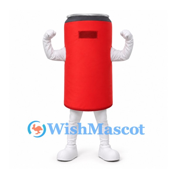 Mailbox Mascot Costume in Red with Black Top and White Sleeves