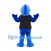 Dolphin Mascot Costume in Blue with Black Shirt