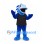 Dolphin Mascot Costume in Blue with Black Shirt