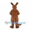 Kangaroo Mascot Costume in Brown with Tan Belly and Pouch
