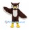 Owl Mascot Costume in Brown with Spread Wings and Yellow Feet