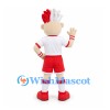 Boy Mascot Costume with Red and White Spiked Hair and Sports Uniform