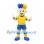 Boy Mascot Costume with Blue and Yellow Spiked Hair and Sports Uniform