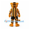 Tiger Mascot Costume in Orange with Black Striped Sports Shirt