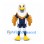 Eagle Mascot Costume in Gold and White with Navy Sports Uniform
