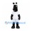 Horse Mascot Costume in Black with White Sports Uniform and White Mane