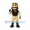 Viking Mascot Costume with Black Beard Gold Helmet and Trousers