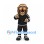 Lion Mascot Costume in Brown with Black Sports Uniform