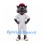 Cat Mascot Costume in Gray with White Pinstriped Baseball Uniform