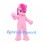 Pony Mascot Costume in Pink with Curly Mane and Long Tail