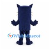 Owl Mascot Costume in Navy with Tall Square Head and Cream Face