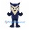 Owl Mascot Costume in Navy with Tall Square Head and Cream Face