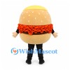 Burger Mascot Costume with Sesame Bun and Orange Filling