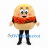 Burger Mascot Costume with Sesame Bun and Orange Filling