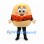 Burger Mascot Costume with Sesame Bun and Orange Filling